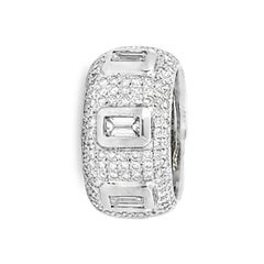 Wide Diamond Baguette Band Ring