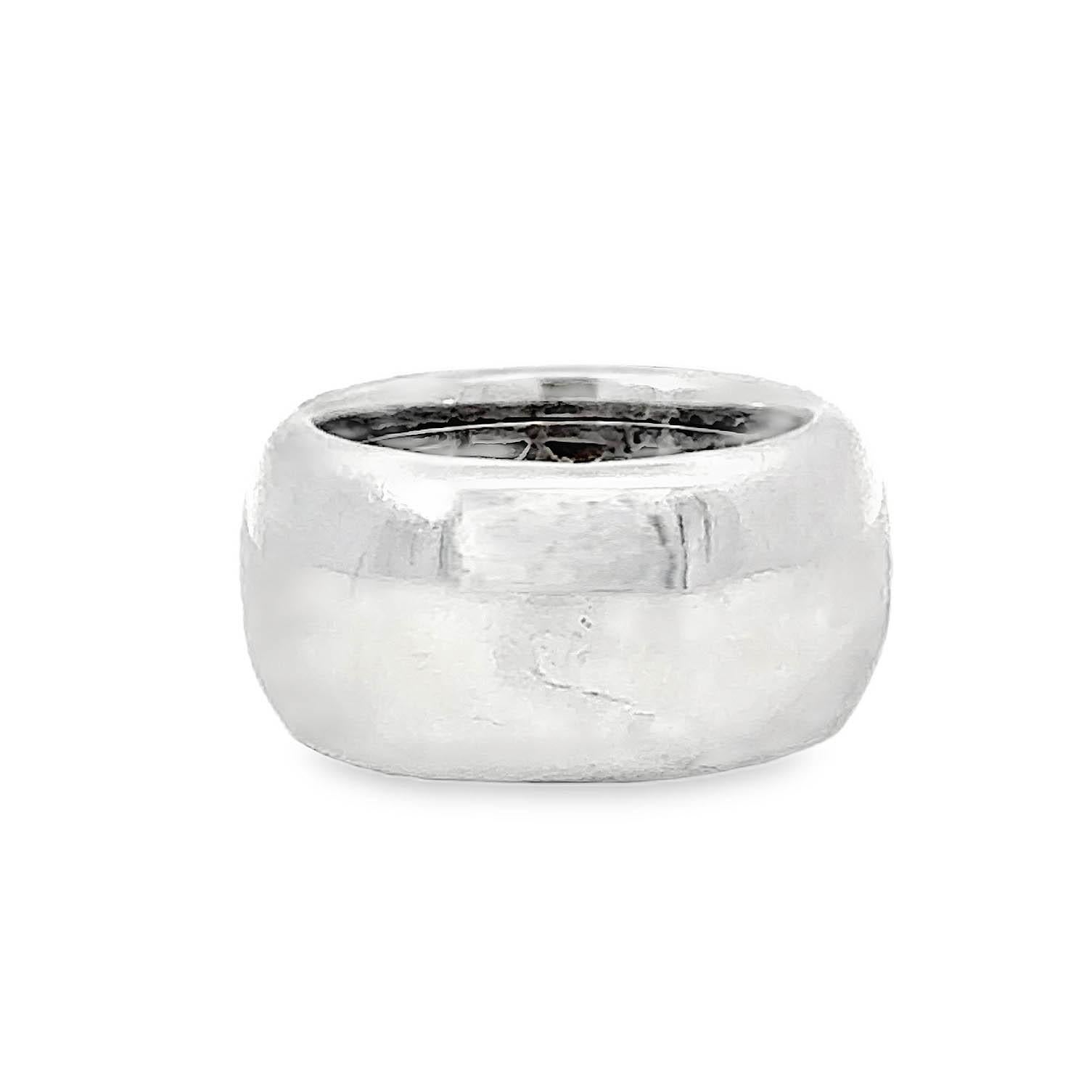 Bandring mit breitem Baguette-Diamant für Damen oder Herren im Angebot