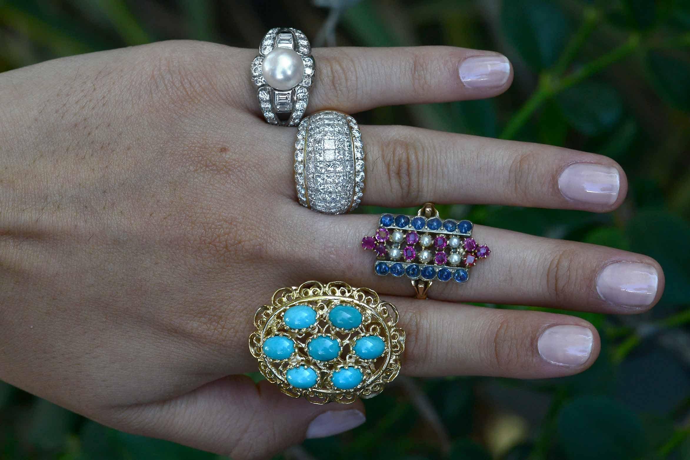 The Bel Air Statement Ring. A most glamorous cocktail ring if there ever was one! A wide, 