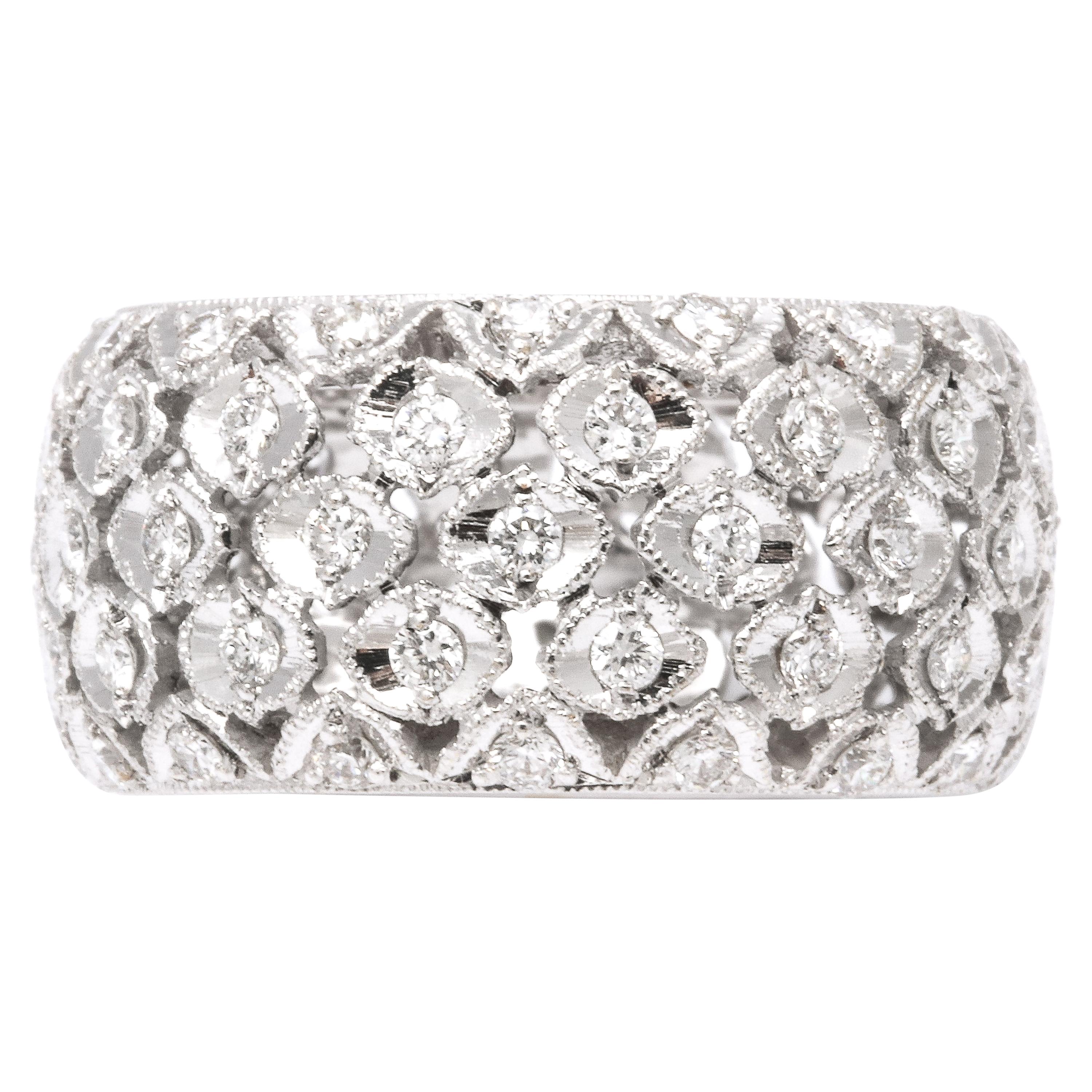 Wide Diamond Band