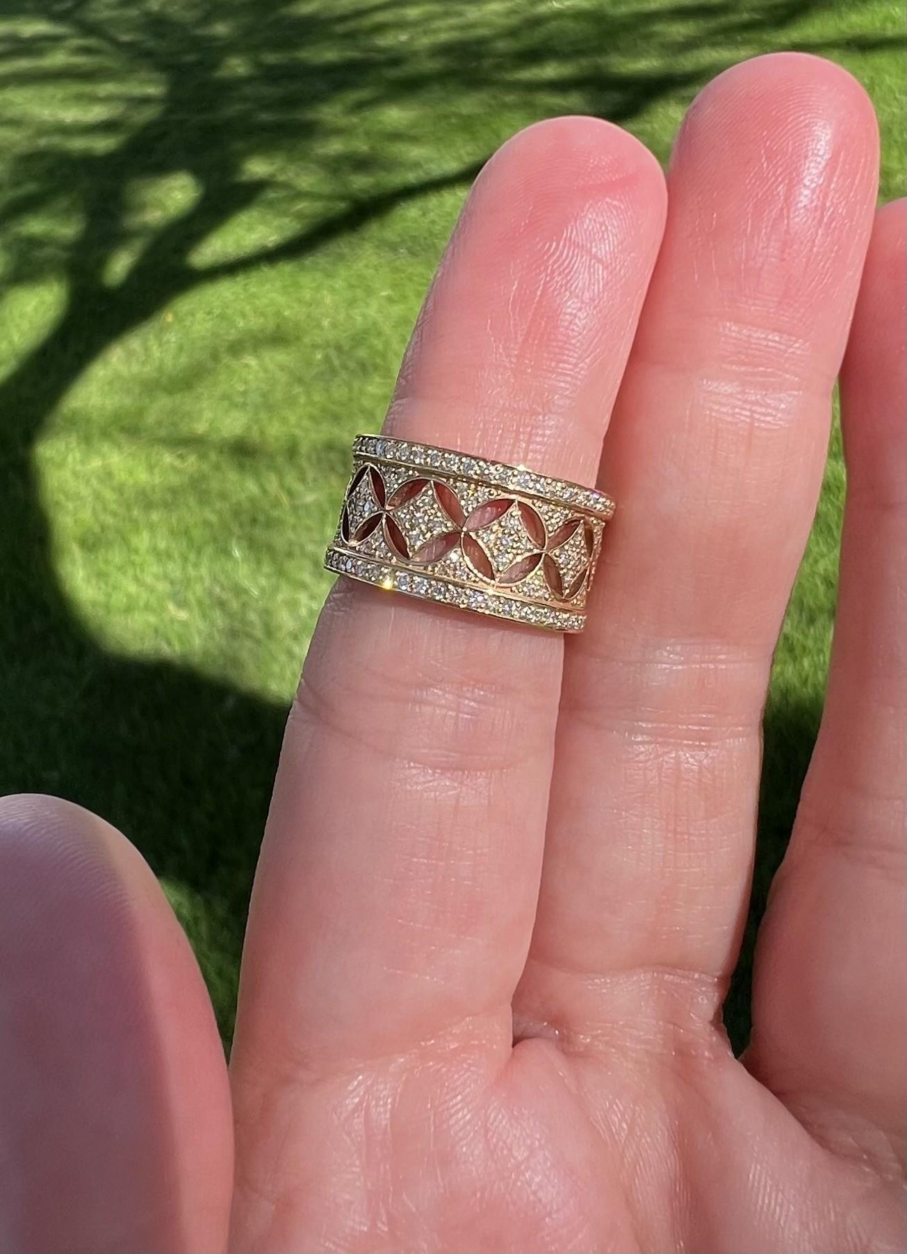 Large bandeau de diamants en or jaune Neuf - En vente à Phoenix, AZ