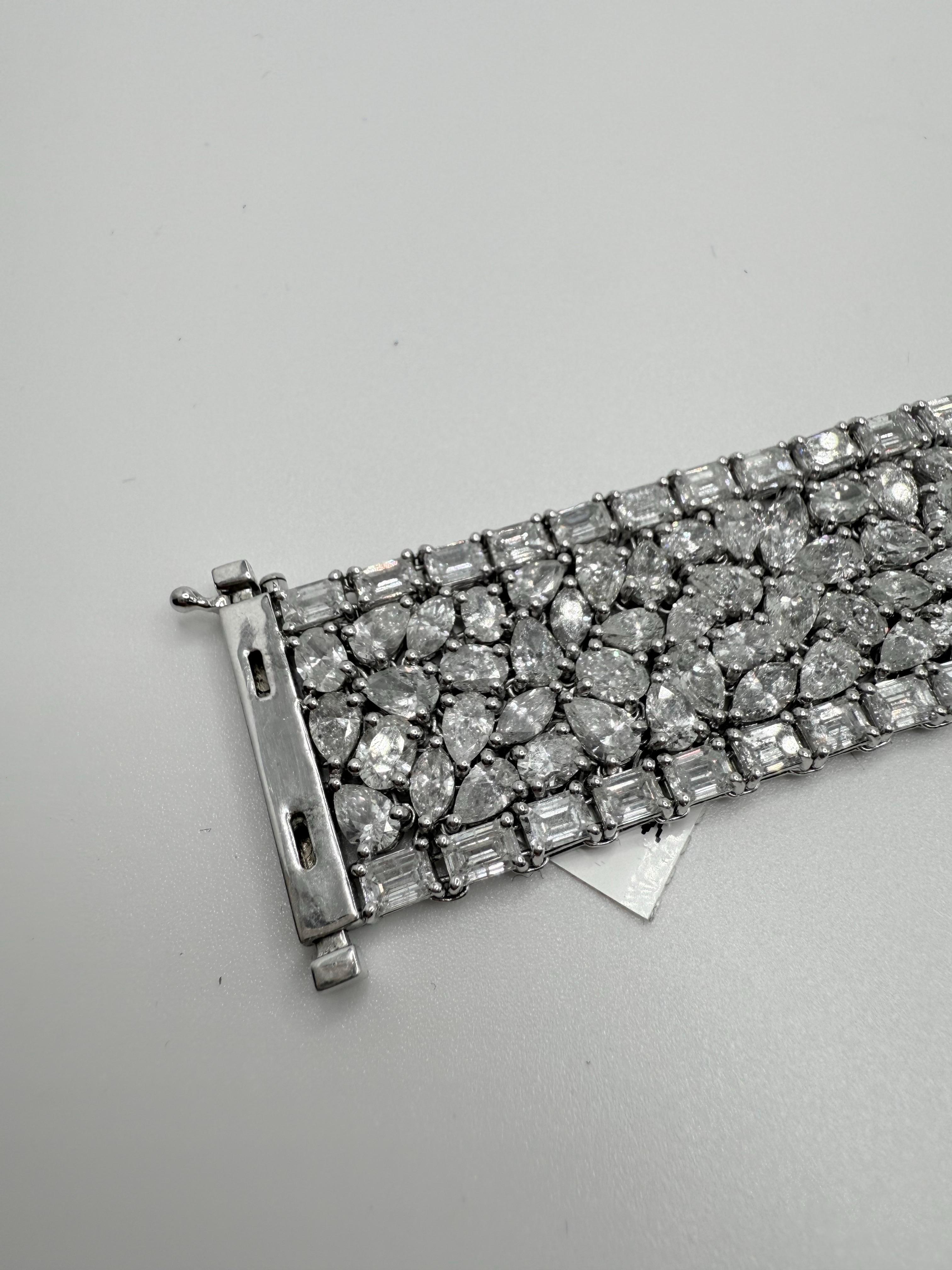 wide diamond bracelet For Sale 1