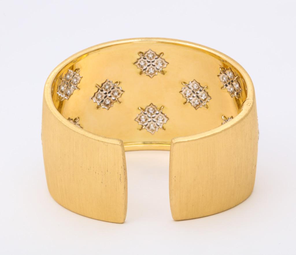 Wide Diamond Buccellati Cuff Bracelet 8