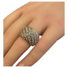 Wide Diamond Eternity Cigar Band Ring 9.18 carat total in 18k Yellow Gold