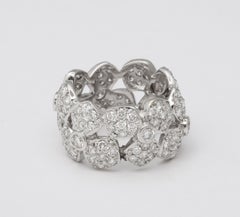 Wide Diamond Flower Band