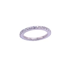 Breiter Diamantring mit Voll-Eternity-Ring aus 18 Karat Weißgold mit 0,30 Karat Diamanten