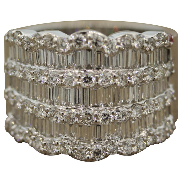 Diamond Cobblestone Wide Band Ring main image 0