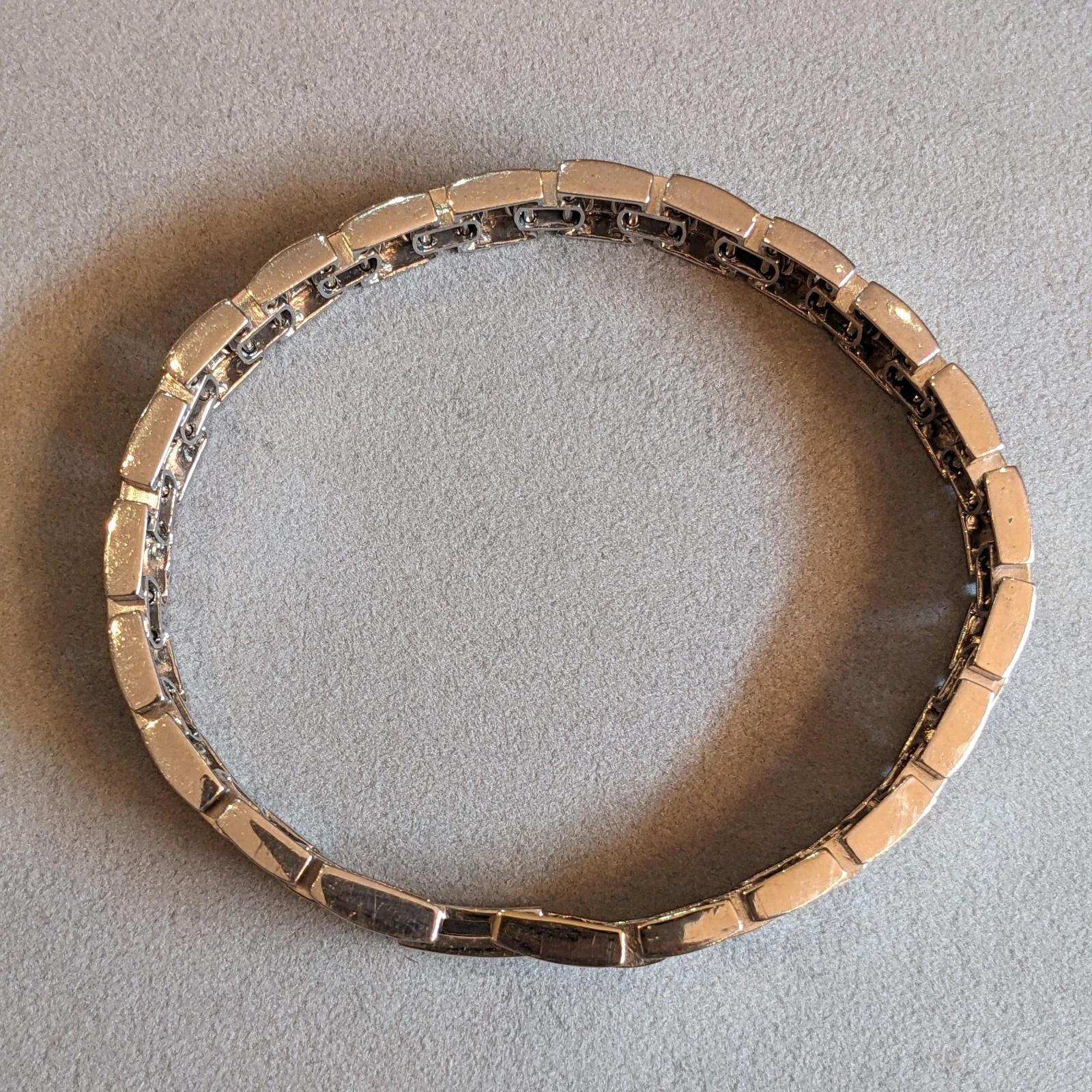 Pulsera ancha de eslabones con diamantes de 8