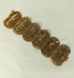 Wide Egyptian Vermeil Filigree Cuff