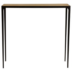 Wide 'Esquisse' Natural Parchment and Wrought Iron Console by Design Frères