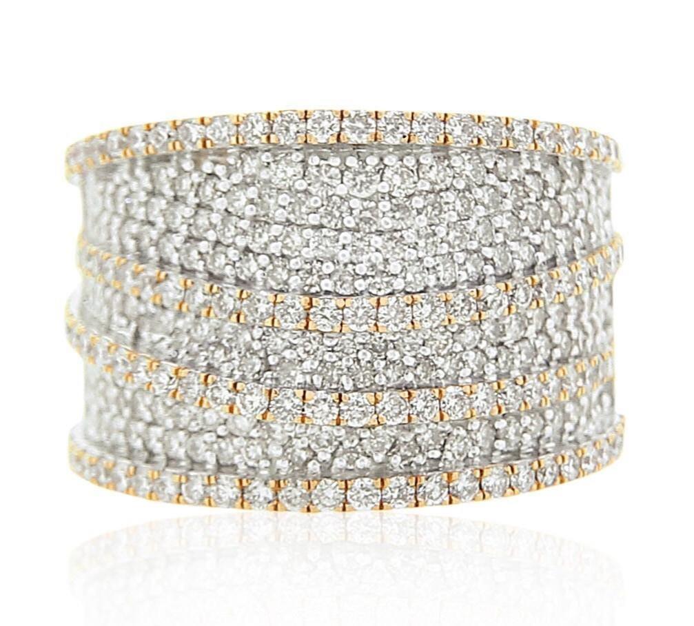 Bague d'éternité d'affirmation en or massif 14 carats (certifiée) Neuf - En vente à New Delhi, DL