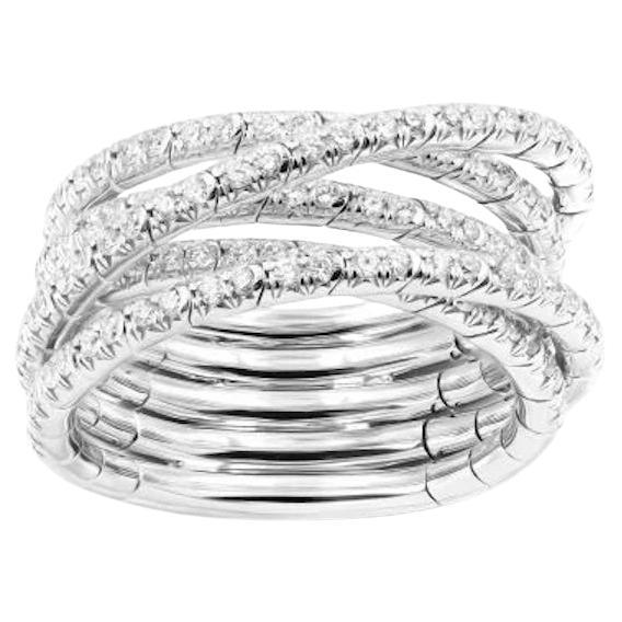 Breiter Every Day Diamant Weißgold Exklusiver Ring