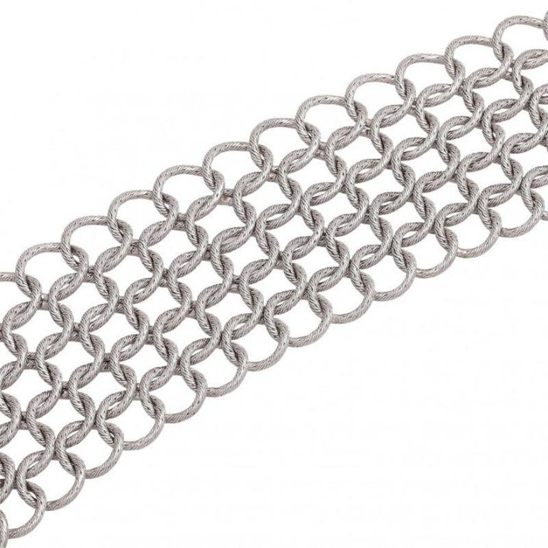 Wide Eyelet Bracelet Made of Cord Wire For Sale at 1stDibs