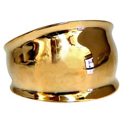 Wide Flat Band Slight Dome Ring 14kt*