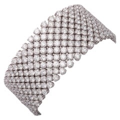 Wide Flexible Diamond Bracelet