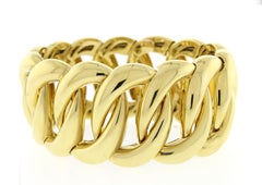Wide Gold Bangle Bracelet