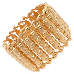 Vintage Wide Gold Bracelet