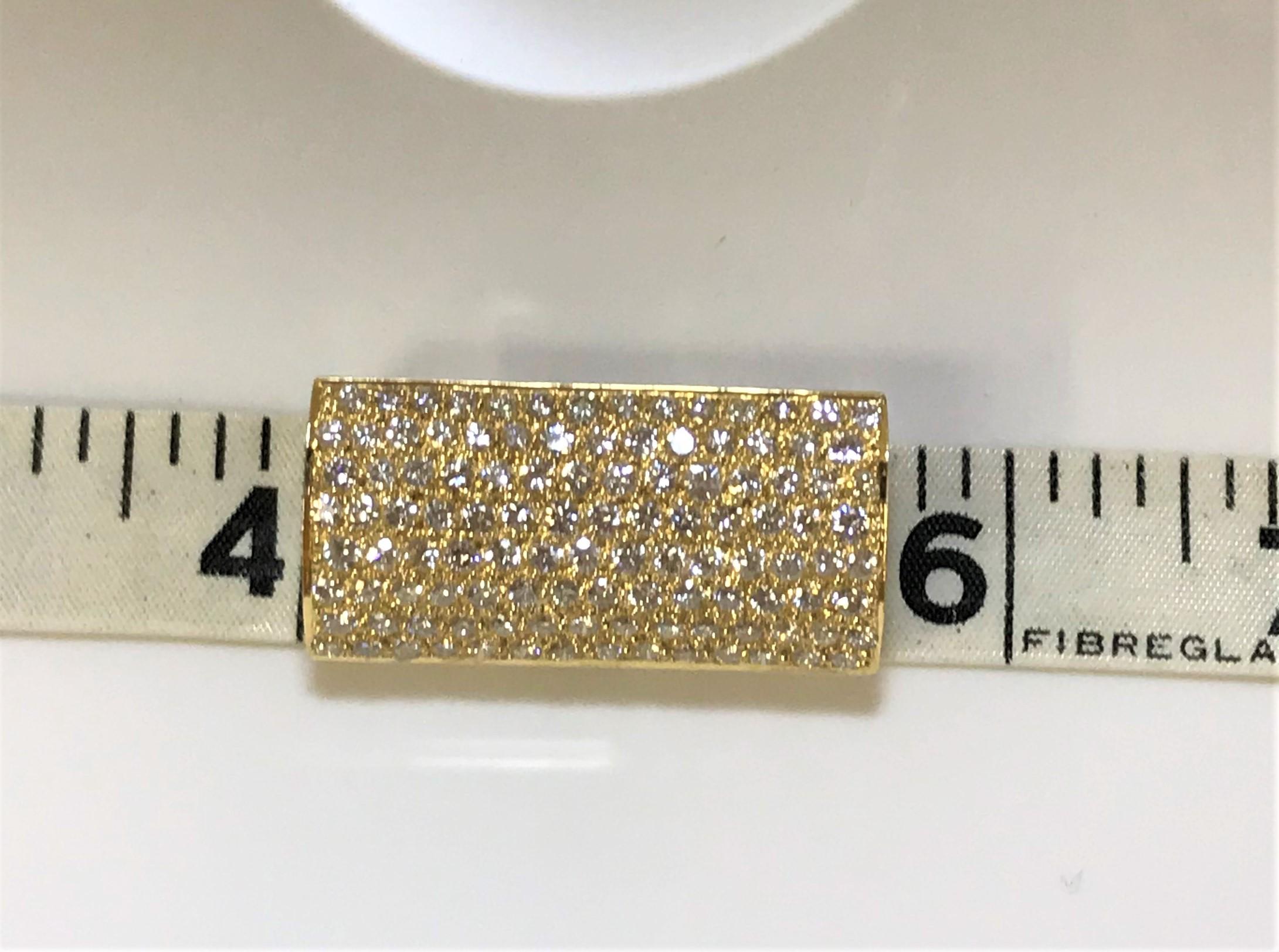 18KY Wide Gooseneck Necklace with 14KY Diamond Slide 1