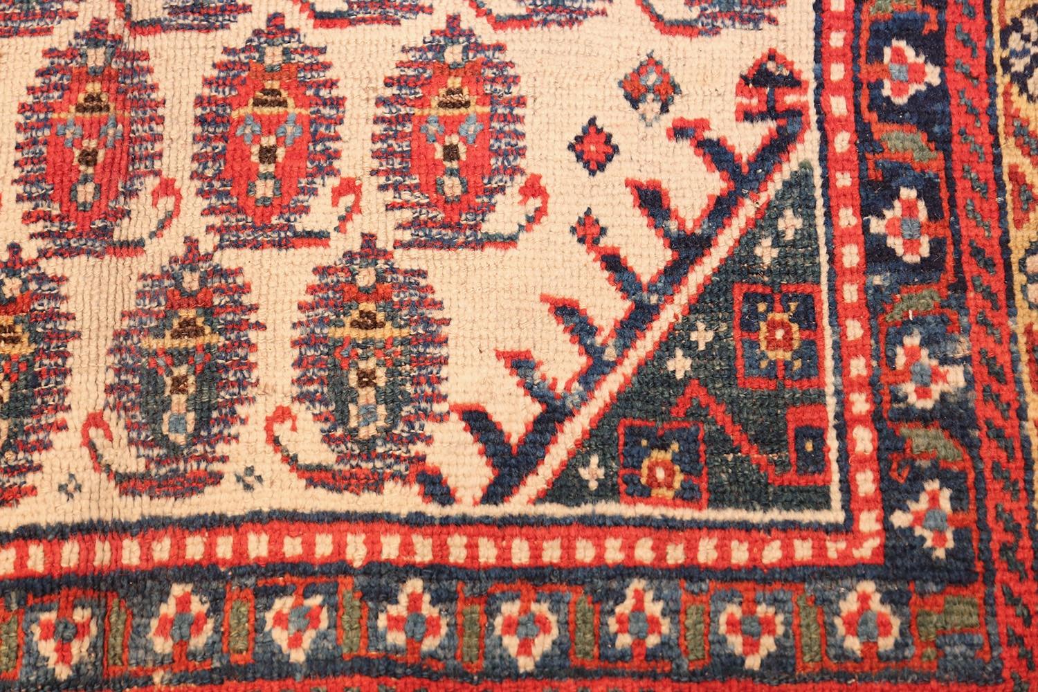 Hand-Knotted Antique Tribal Persian Serebend Runner Rug. 6' 3