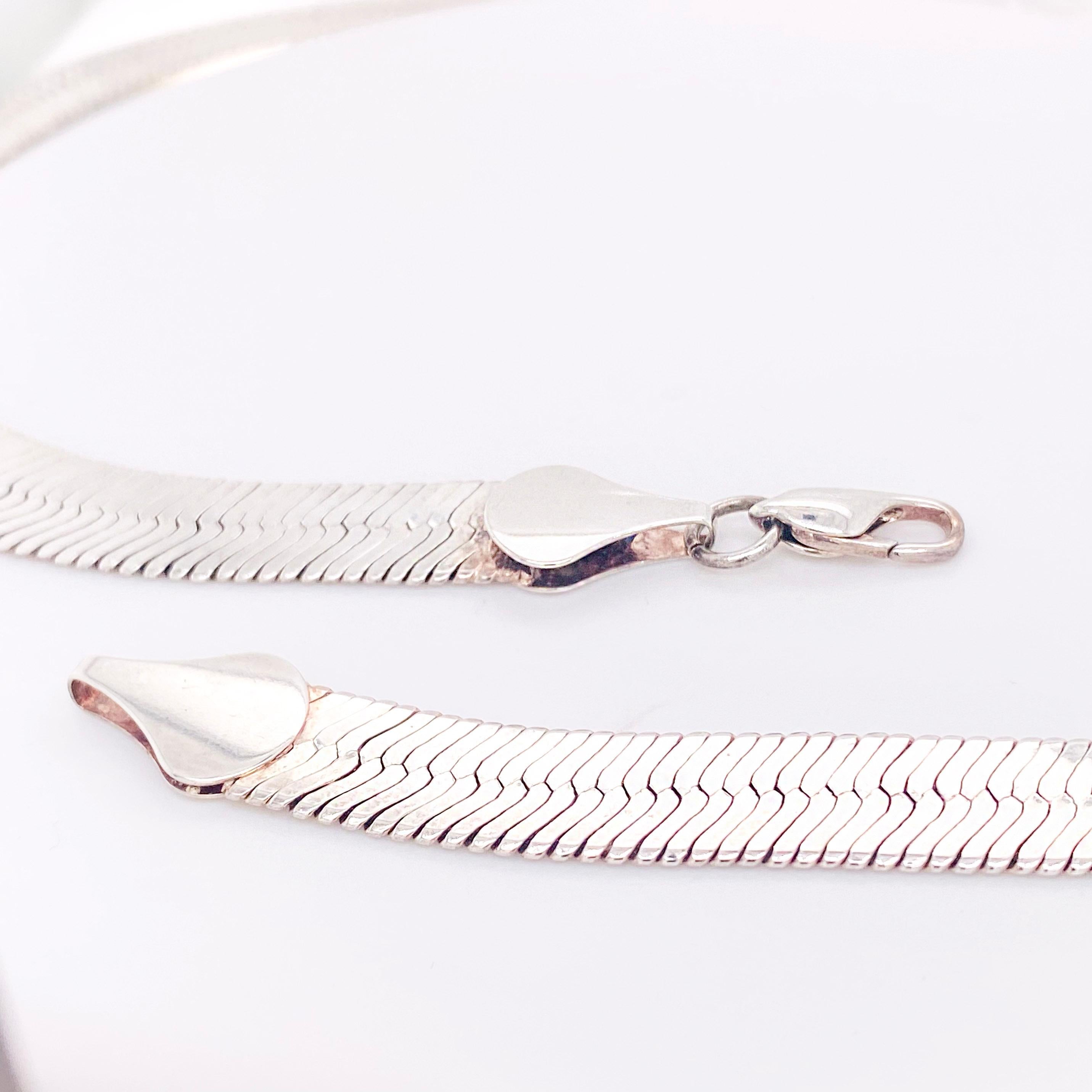 platinum herringbone necklace