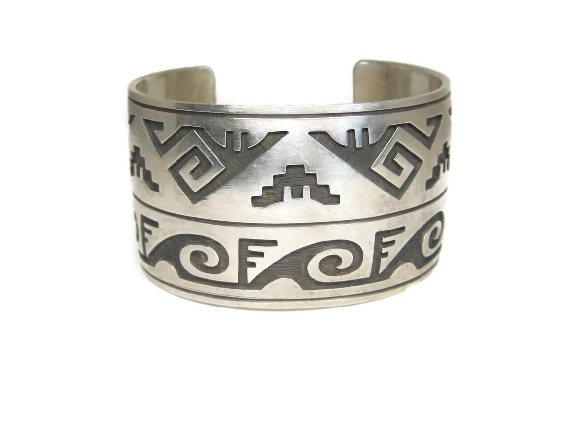 Breites Hopi Sterling Manschettenarmband 5