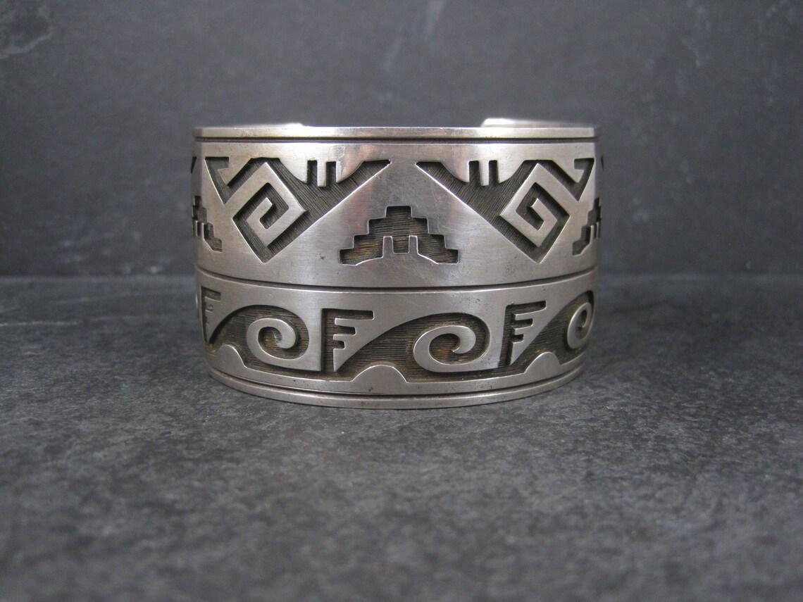 Breites Hopi Sterling Manschettenarmband 6