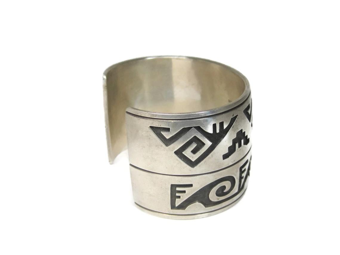 Breites Hopi Sterling Manschettenarmband 1