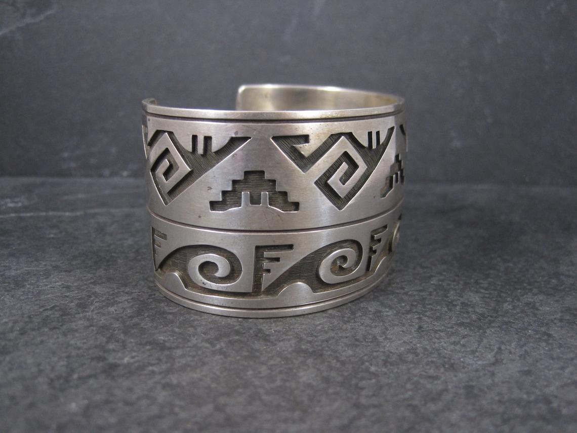 Breites Hopi Sterling Manschettenarmband 4