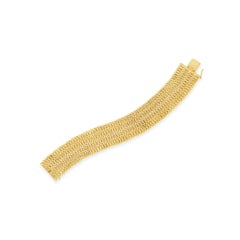 Giovanni Marchisio Intertwining Ropes Wide Bracelet in 18K Yellow Gold
