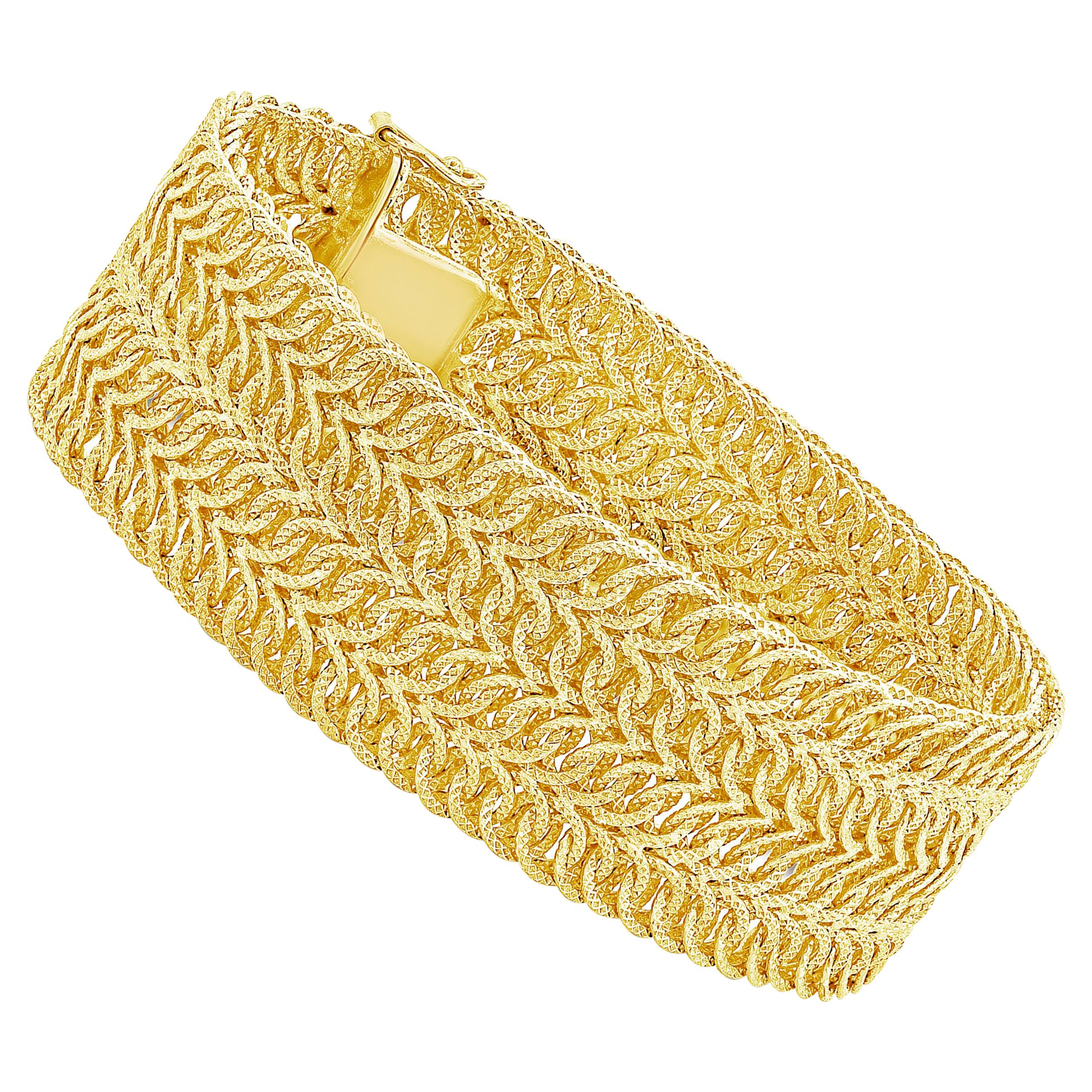 Giovanni Marchisio, Antique 18k Yellow Gold Bracelet For Sale