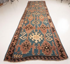 Wide Kilim Runner from Avars of Daghestan I Caucasus, 1920s