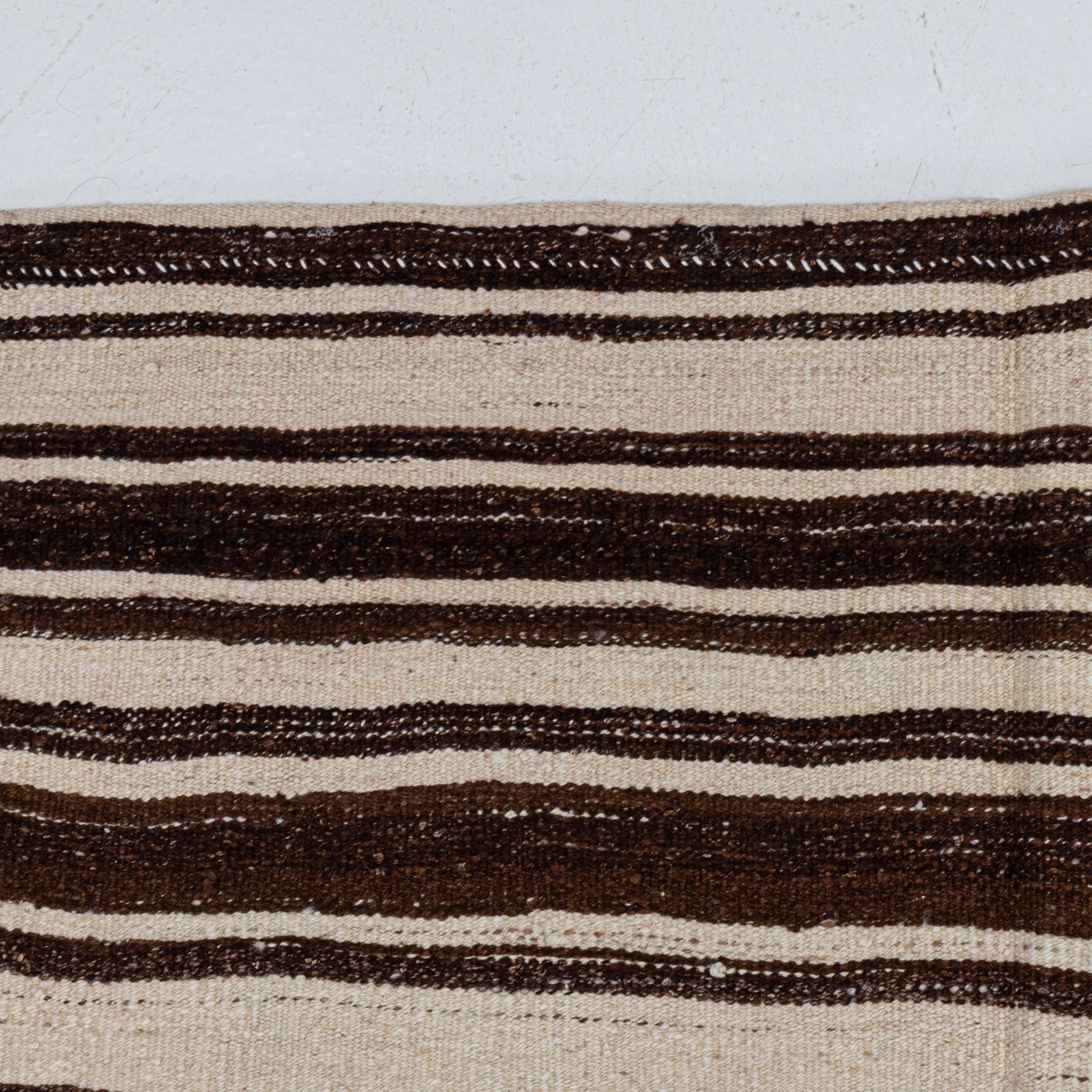 Wide Kilim Runner from Konya, Central Anatolia, Turkey, Mid-20th C For Sale 4