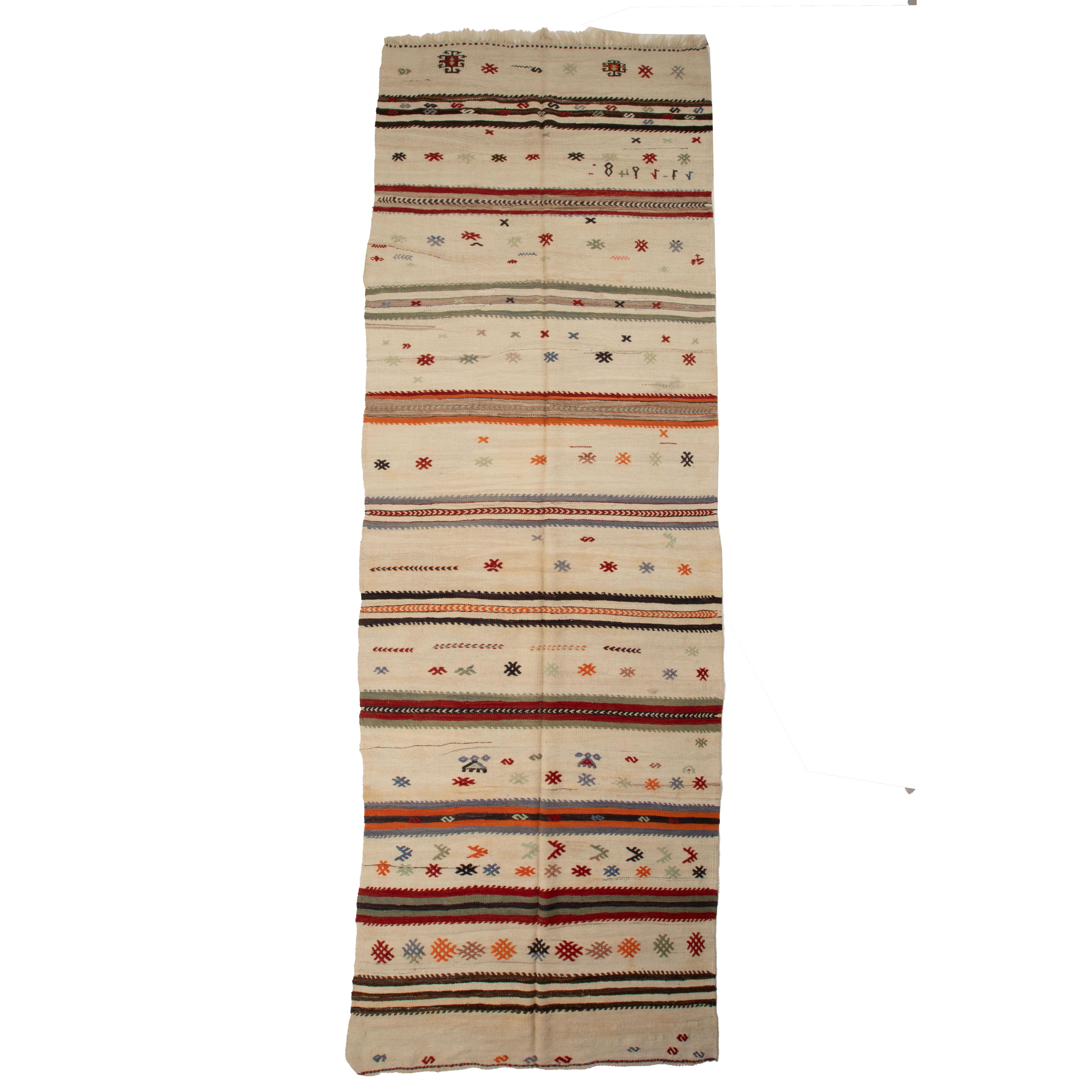 Breiter Kelim-Läufer aus Konya, Zentral Anatolien, Türkei, Mitte des 20. Jahrhunderts. im Angebot 3