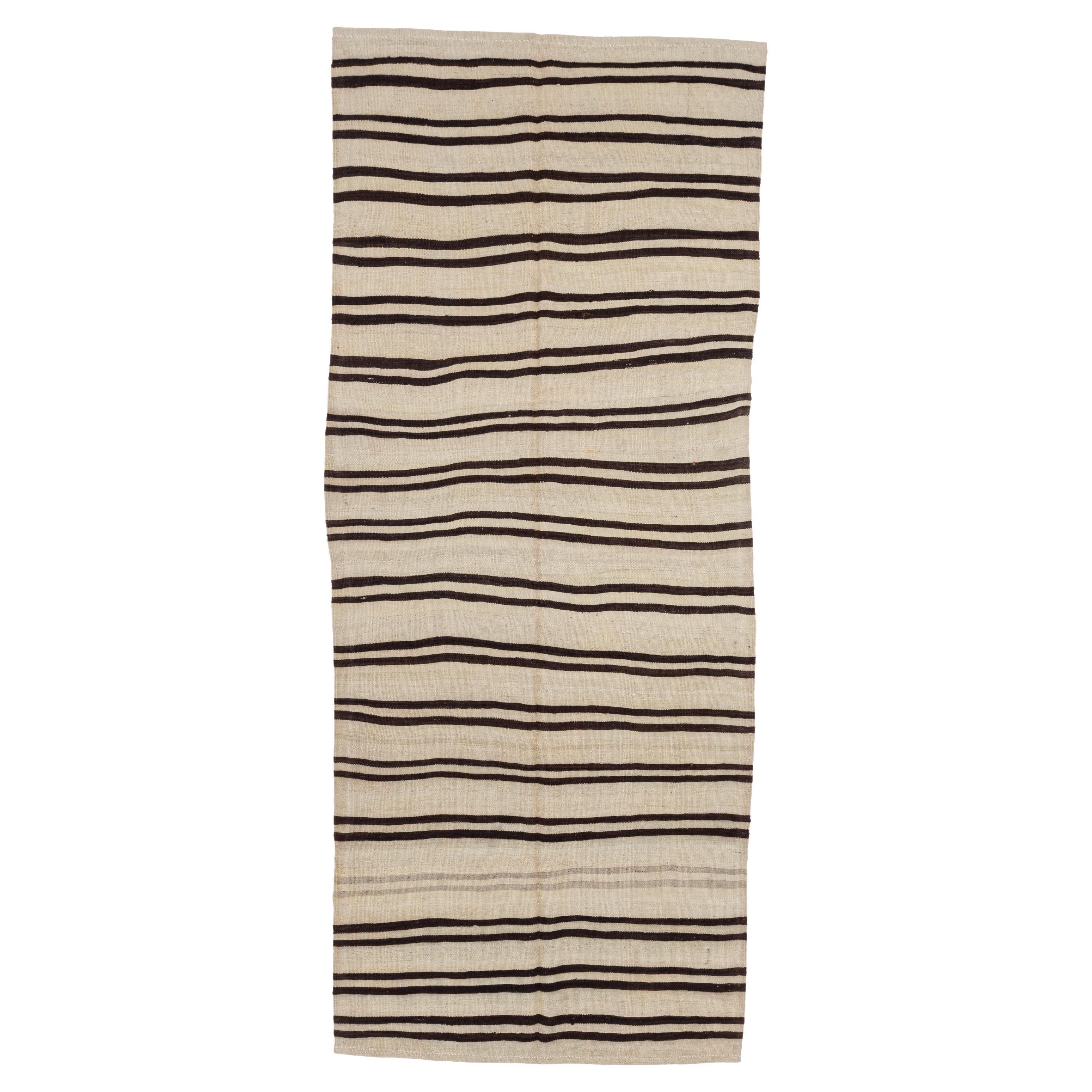 Wide Kilim Runner from Konya, Central Anatolia, Turkey, Mid-20th C