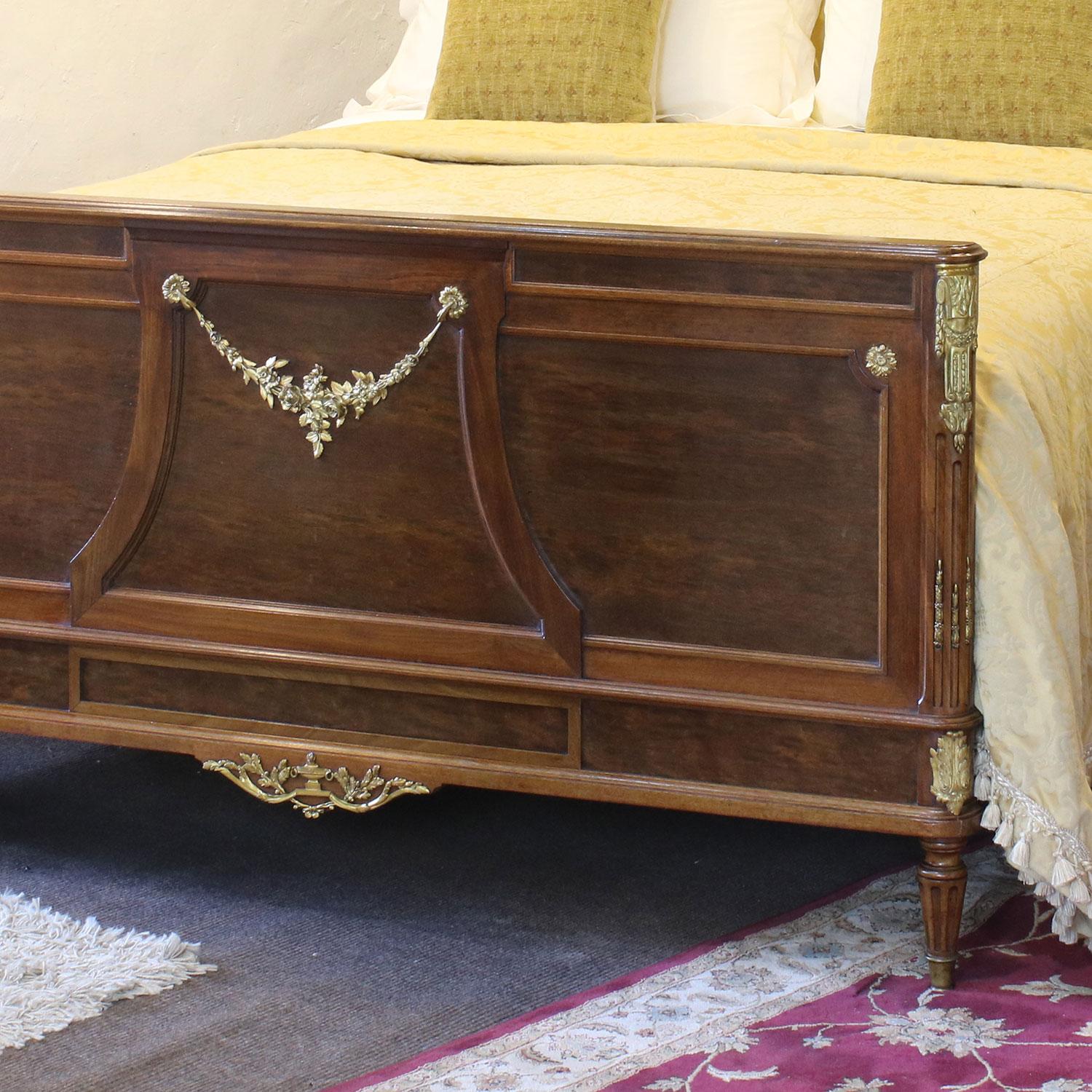 French Wide Mahogany Bed, WK110