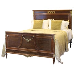 Antique Wide Mahogany Bed, WK110