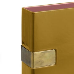 Wide Pink and Ochre Vase by Dimorestudio