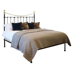 Letto a piattaforma larga in ottone e ferro MSK56