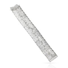 Breites Platin-Diamant-Armband im Art Deco-Stil