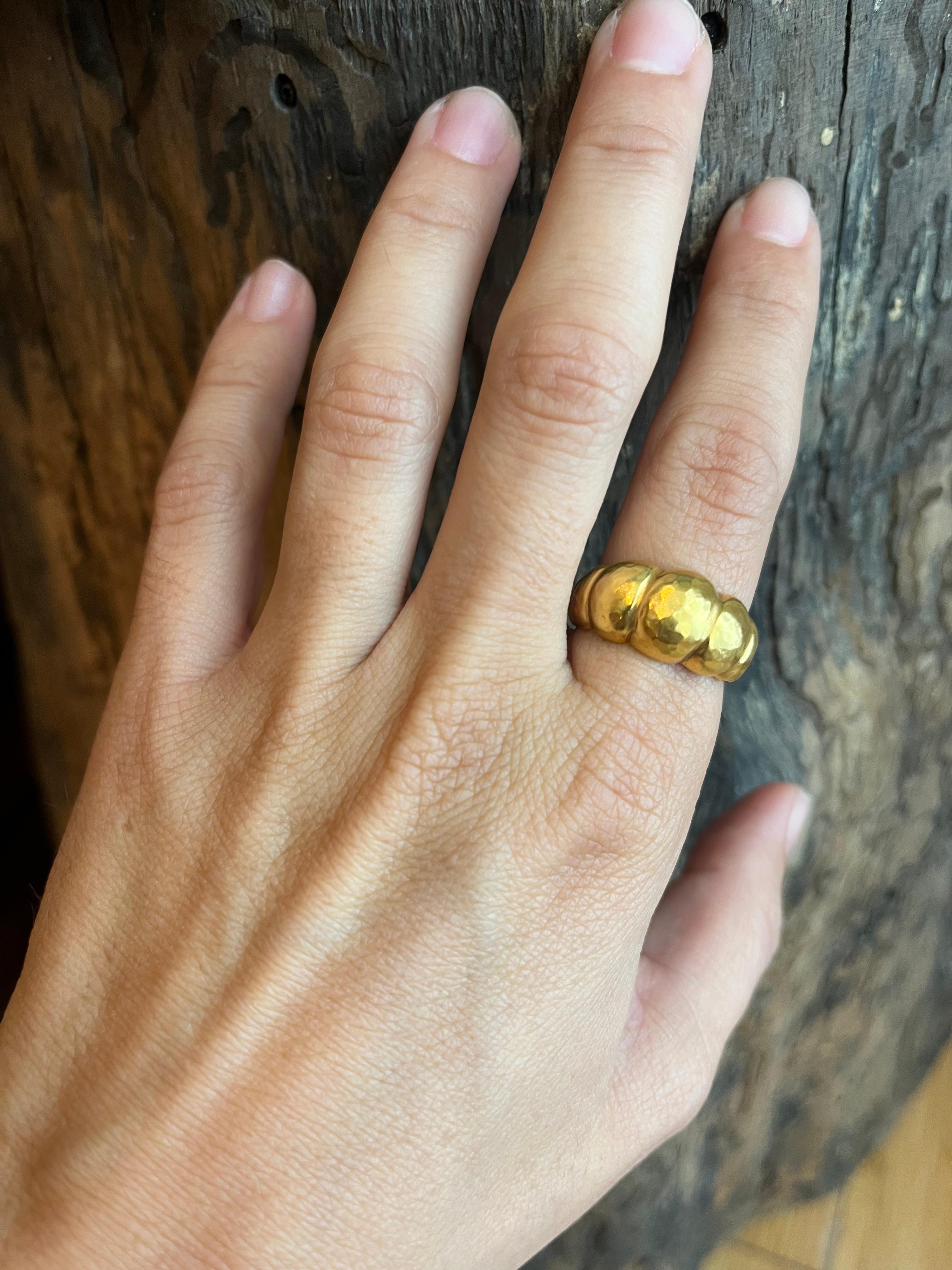 Large bandeau en or conique 