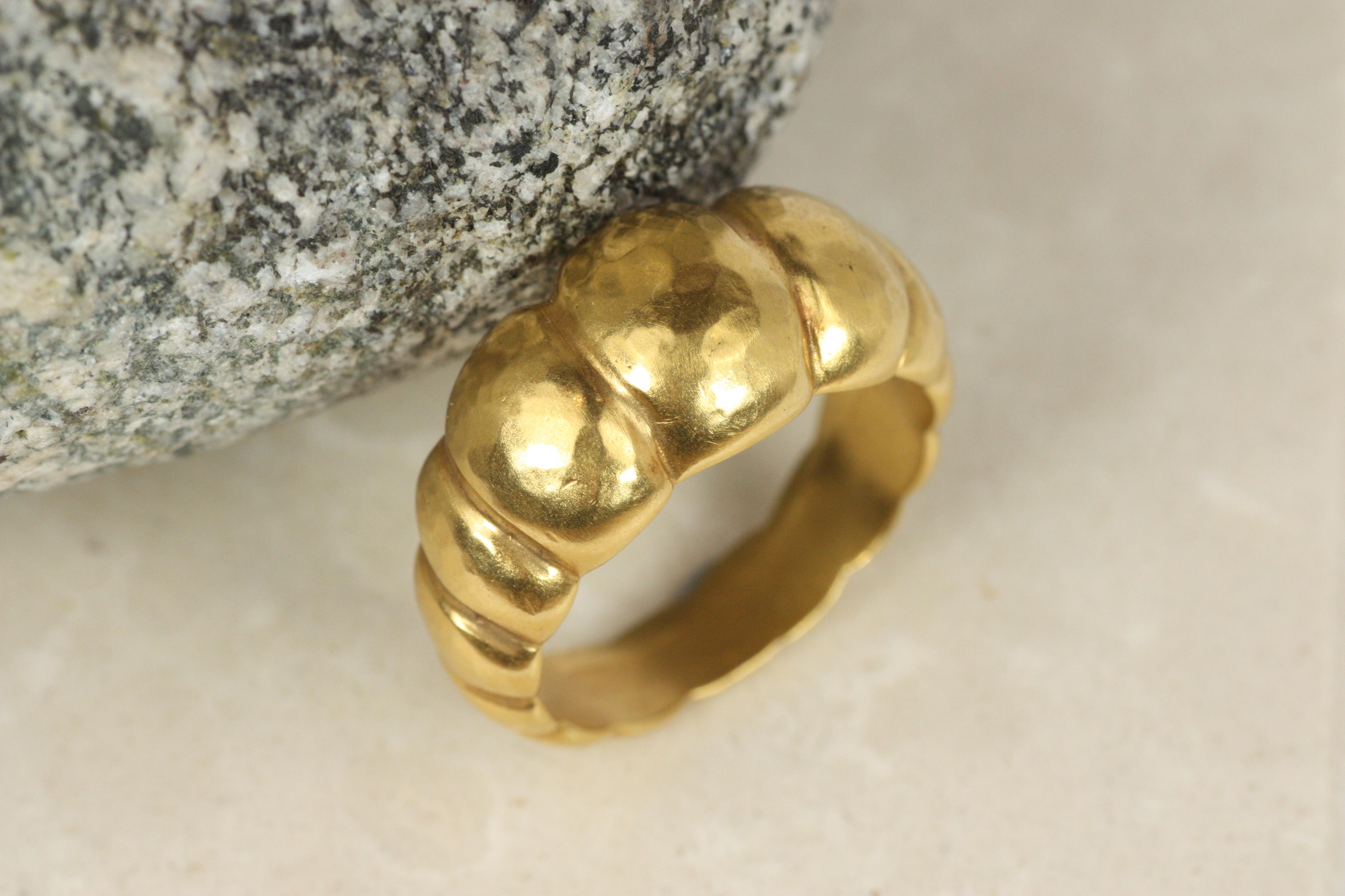 Artisan Large bandeau en or conique 