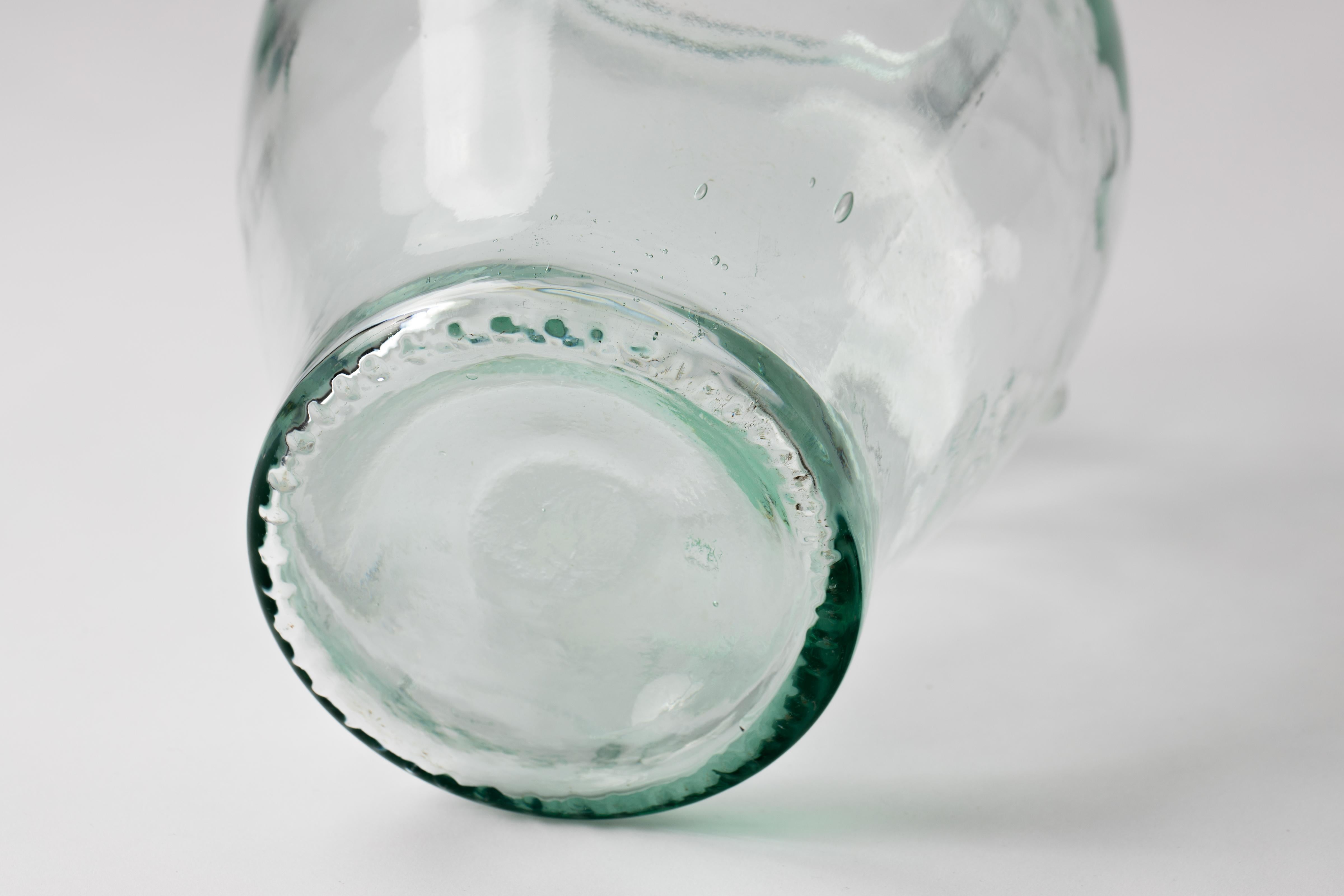 Rosenthal 1970's Italian Pale Green Blown Glass Olive Jar Vase For Sale 1