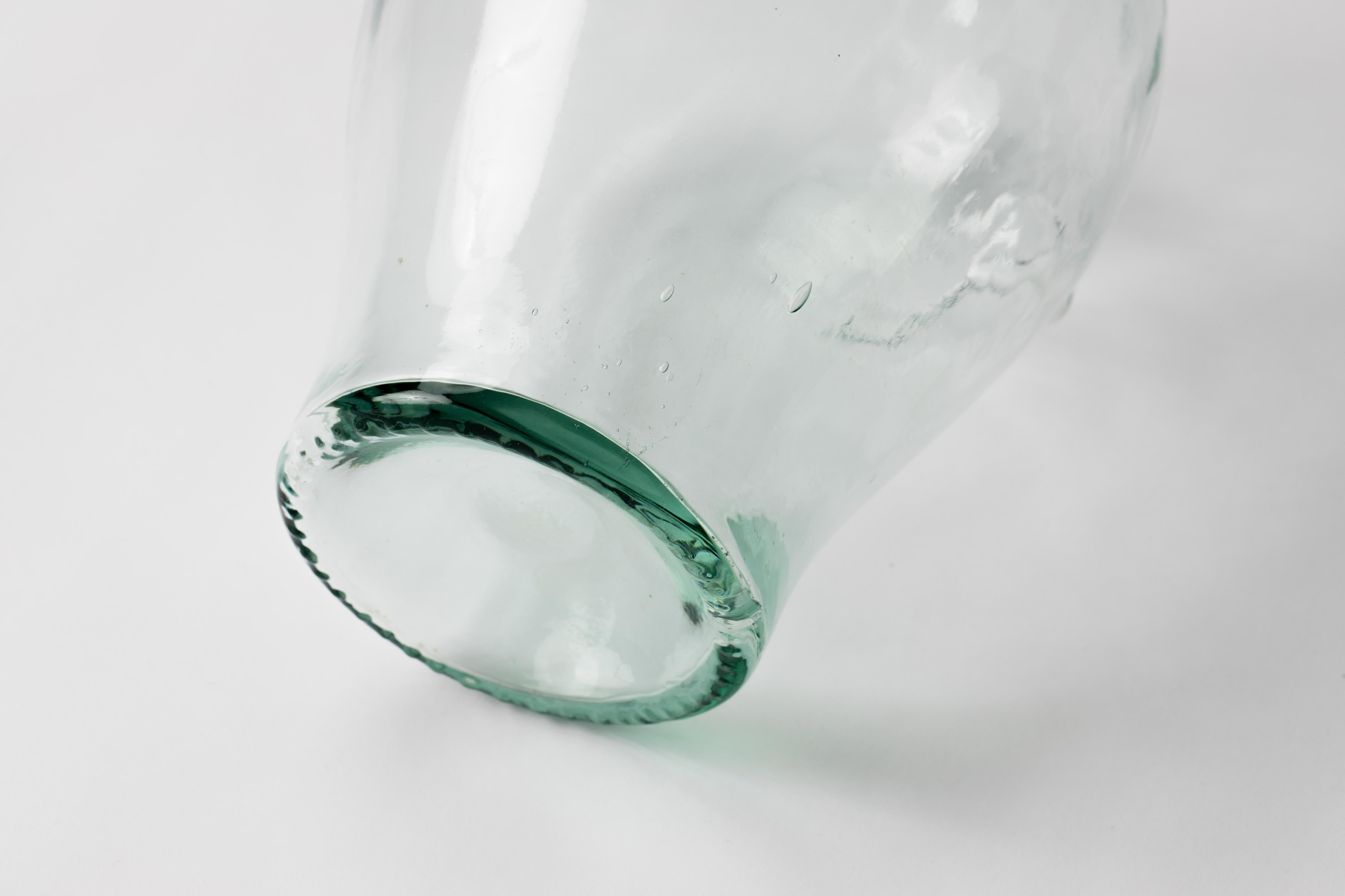 Rosenthal 1970's Italienisch blass grün geblasen Glas Olive Jar Vase im Angebot 1