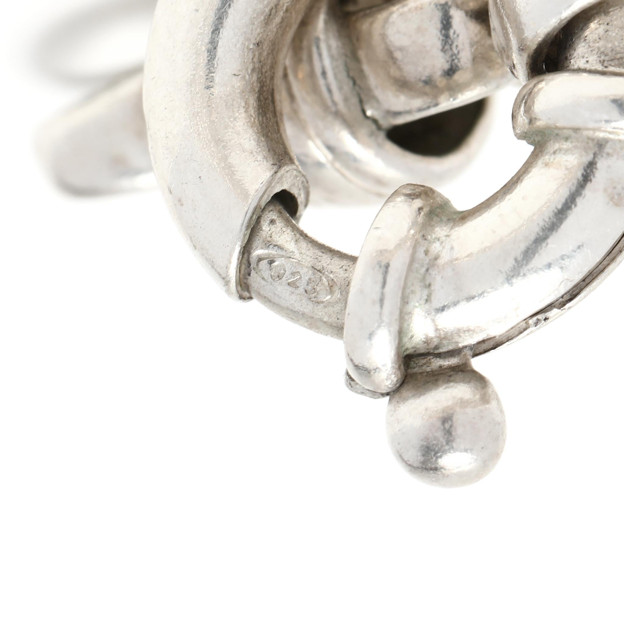 Women's or Men's Wide Rolo Link Chain with Large Spring Ring Clasp, Sterling Silver