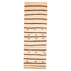 Wide Runner Anatolian Neutral Kilim, 1960s