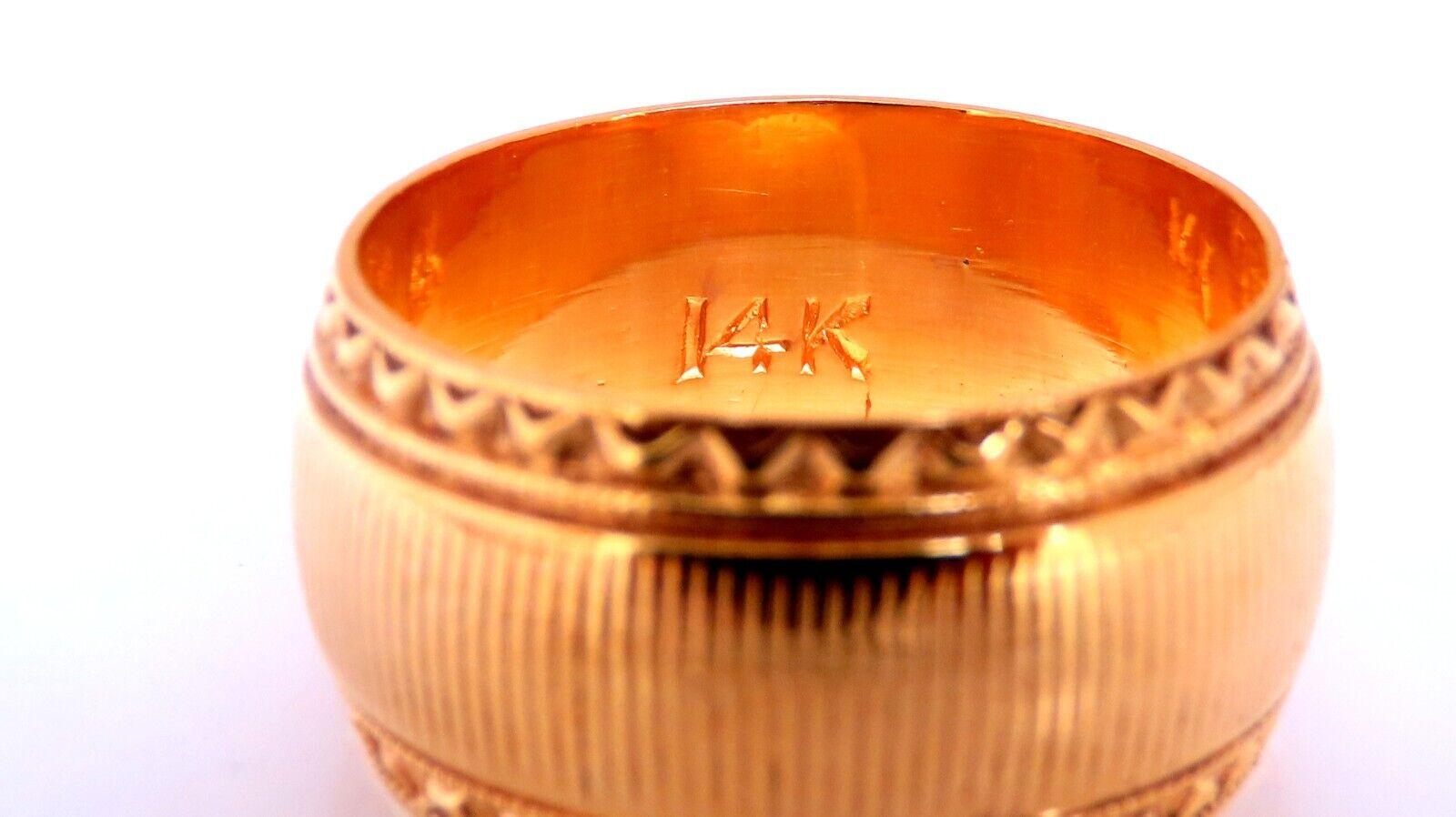 Breite solide 10mm Band 14kt Gold Ring 7 im Zustand „Neu“ im Angebot in New York, NY