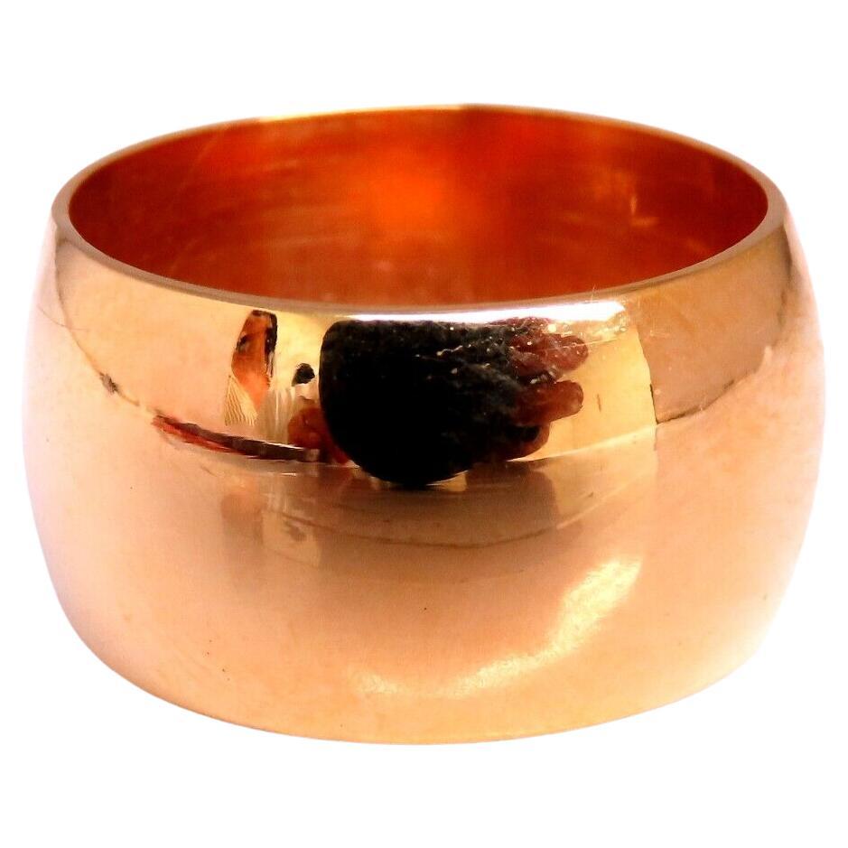 Breite solide 11,5 mm Band 14kt Gold Ring 8