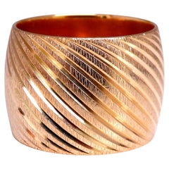 Breiter breiter massiver 16 mm Band 14kt Gold Ring 9,5