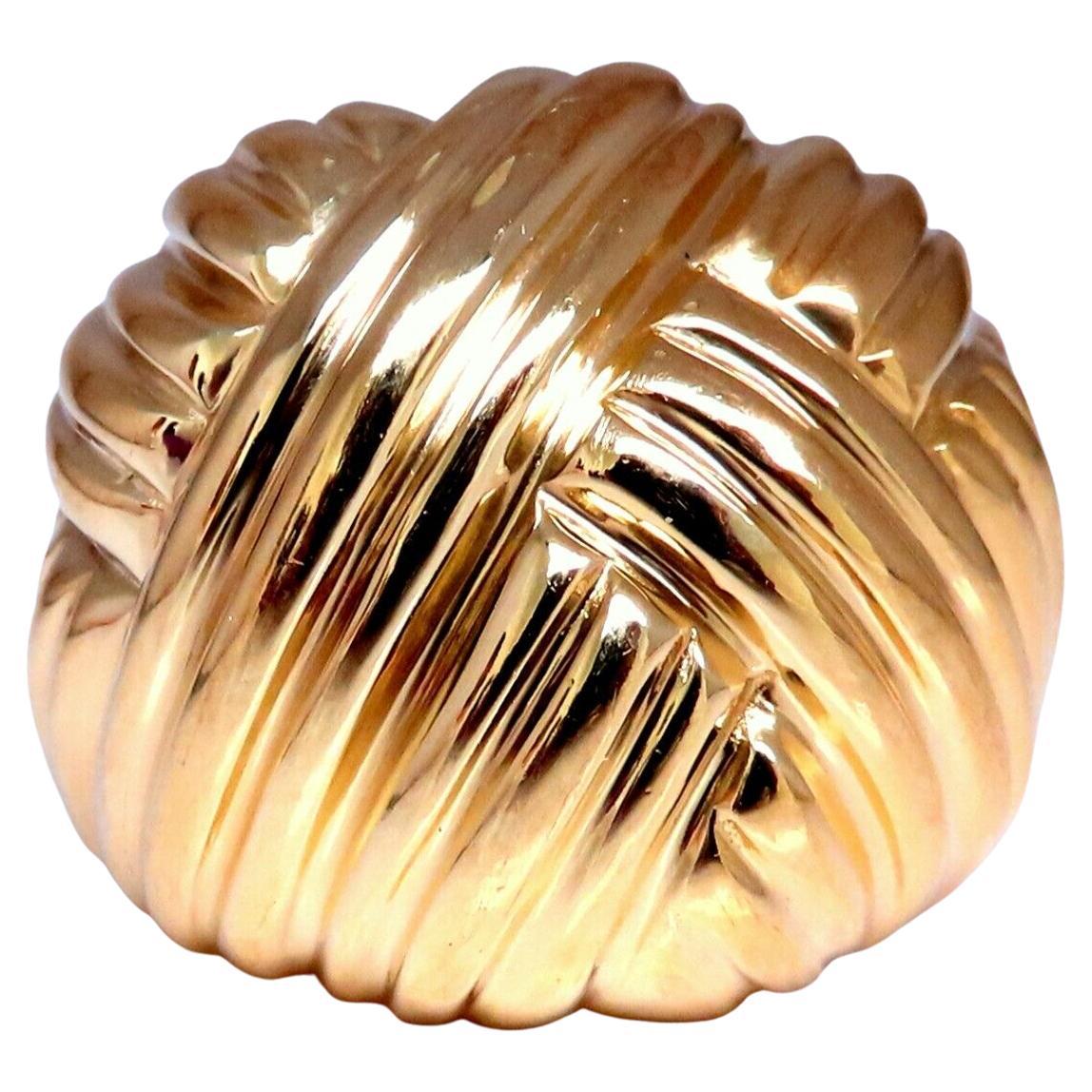 Breiter massiver 21 mm Band 14kt Gold Ring Größe 6