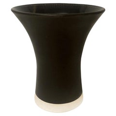 Wide Splayed Mouth High Contrast Ceramic Vase by Sandi Fellman Wide Splayed Mouth High Contrast Ceramic Vase by Sandi Fellman